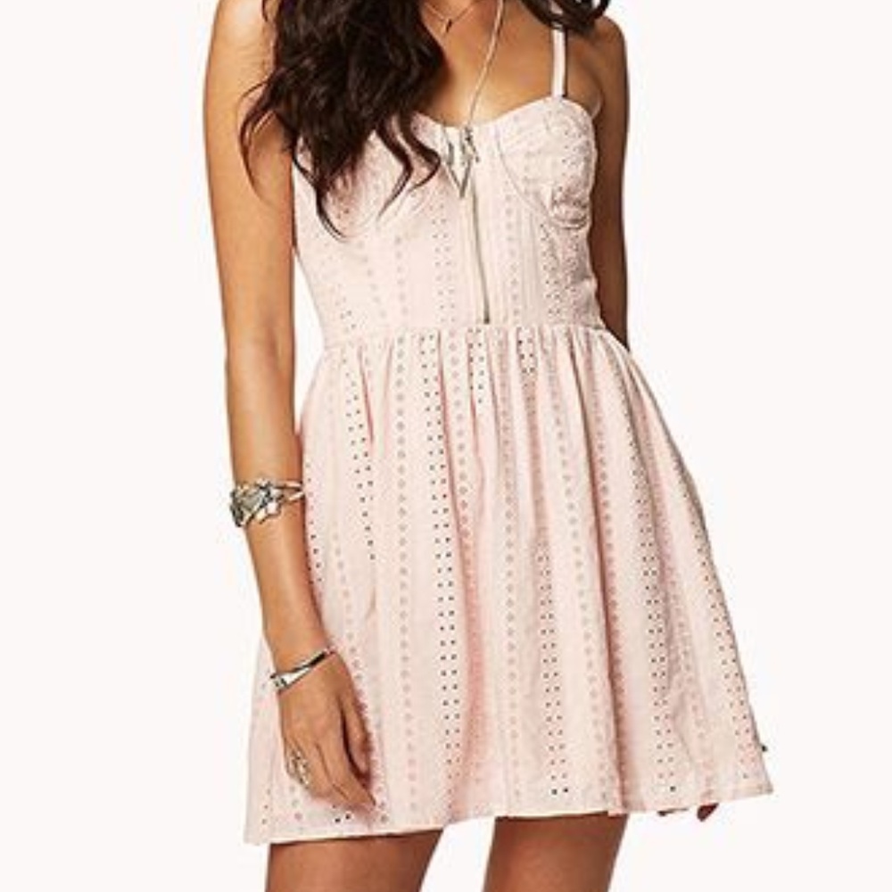 Forever 21 Pink Eyelet Dress